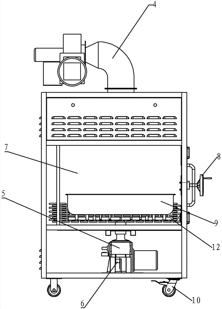 Side intake air microwave drying apparatus