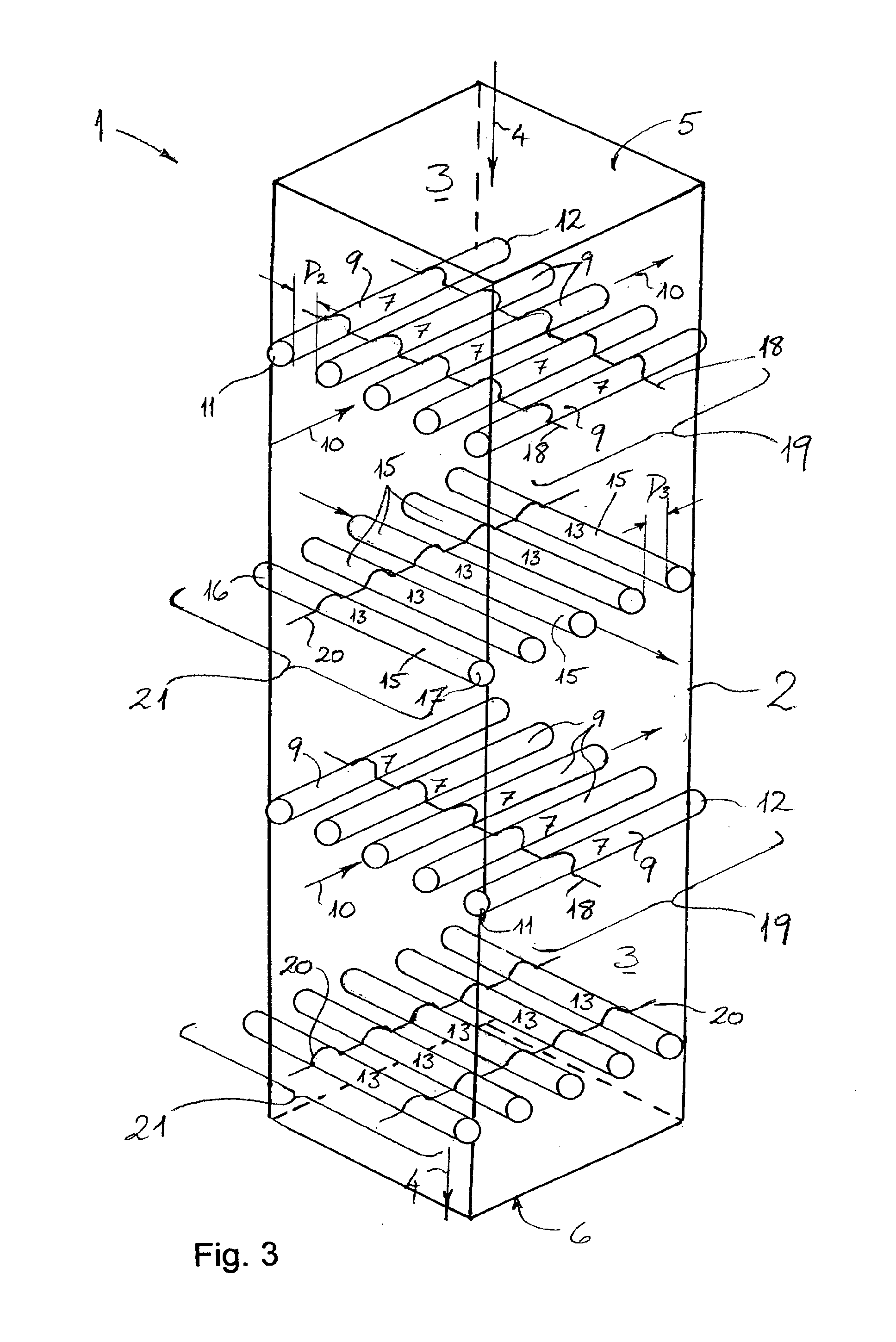 Device for the treatment of biological fluid