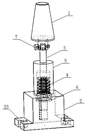 Numerical control equipment spindle inner cone grinding device and grinding method of grinding device