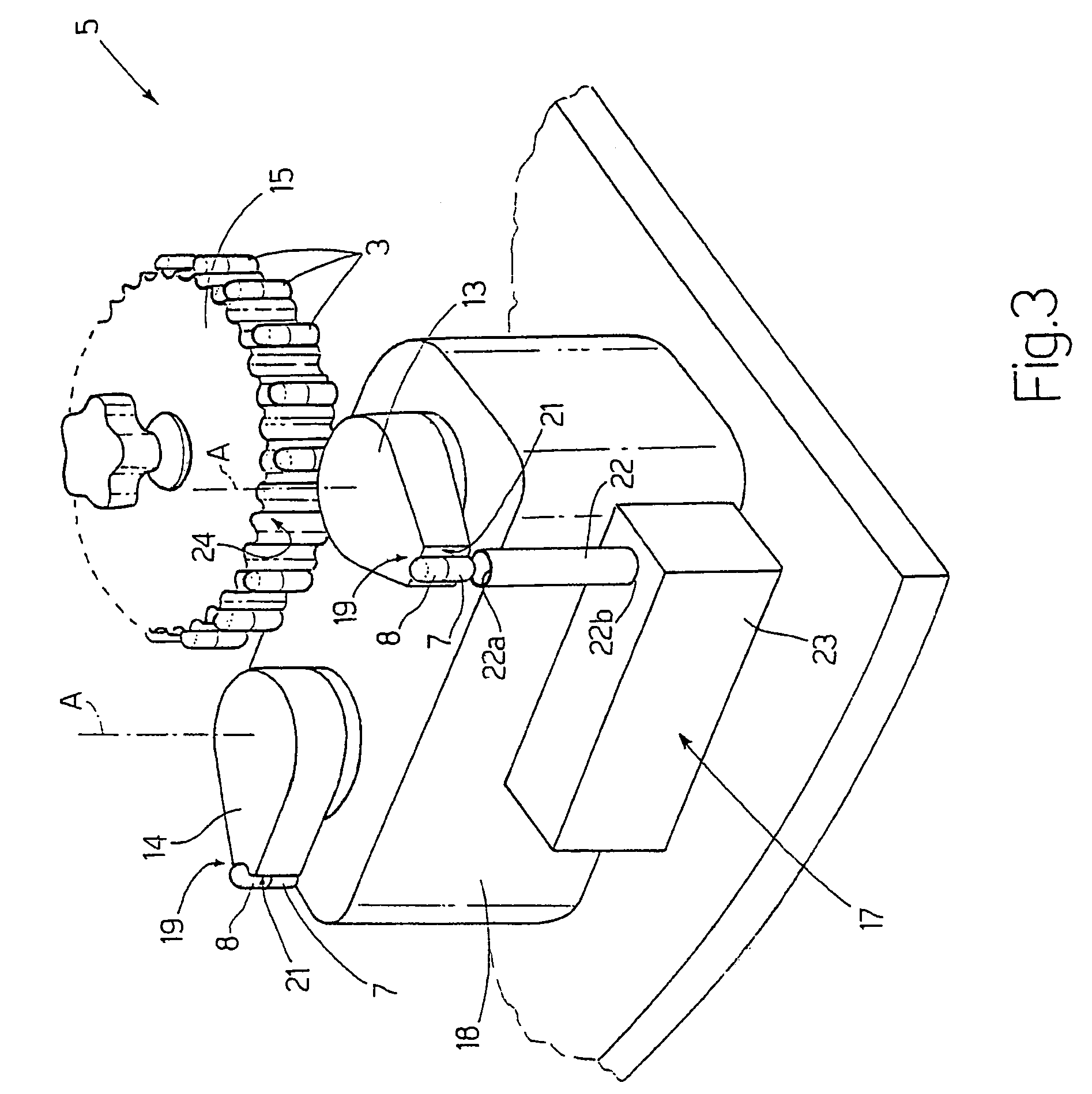 Machine for metering a product into capsules
