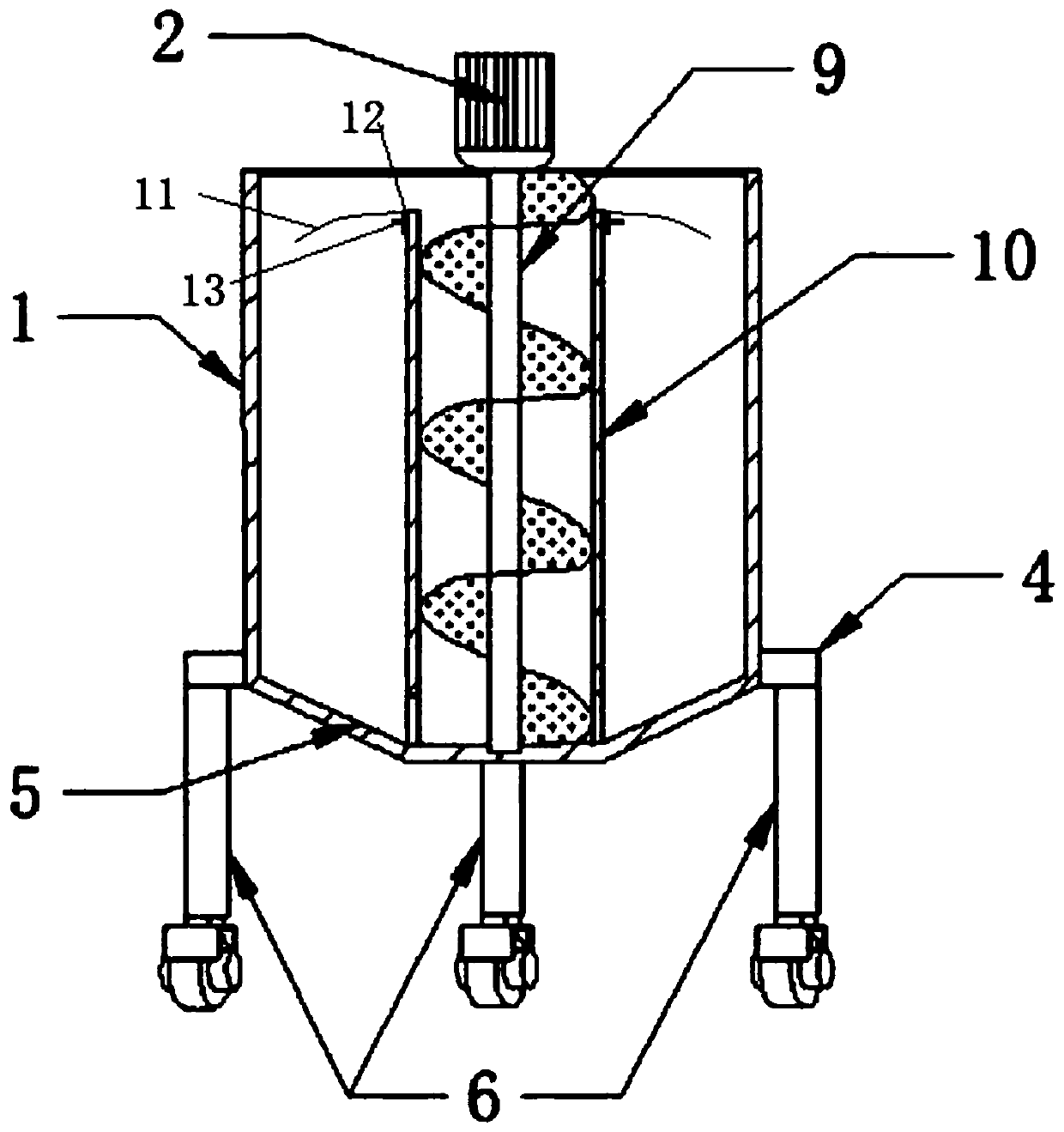 Improved material mixing device
