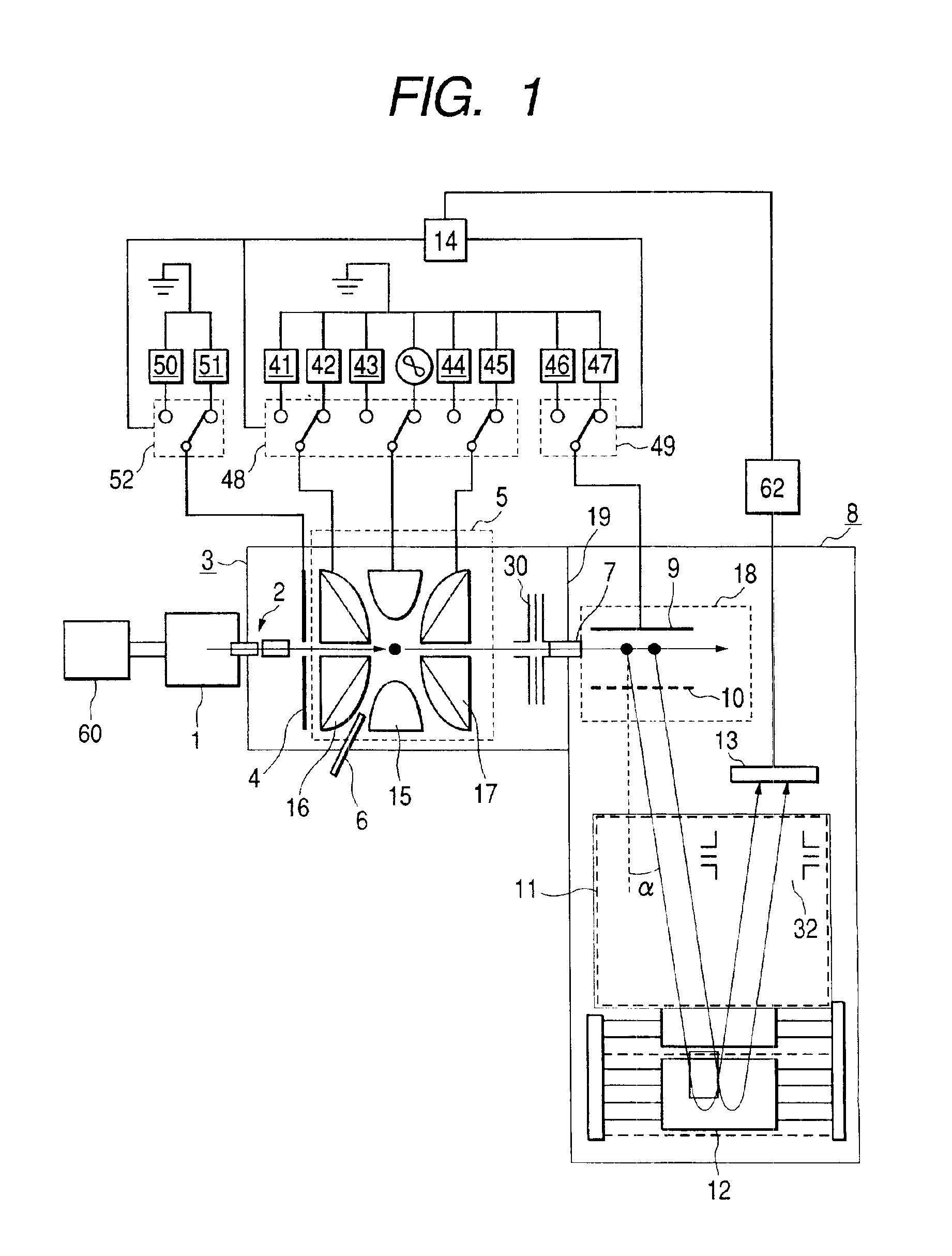 Mass spectrometer and measurement system using the mass spectrometer