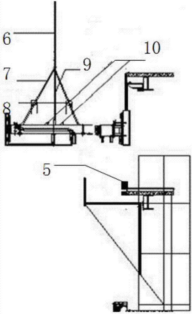 Construction method of high flying-wing segmental structure of curtain wall structure