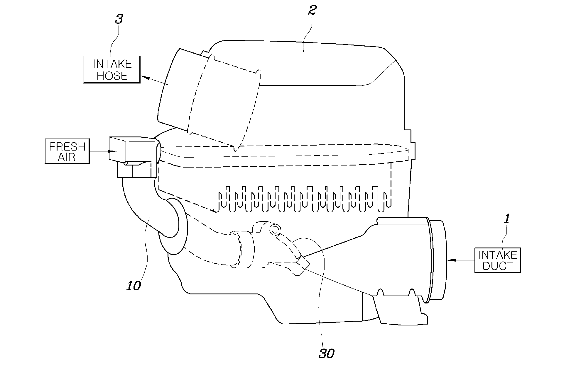 Variable intake device of engine
