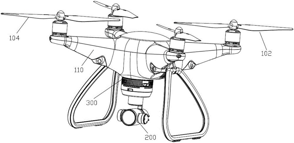 Detachable tripod head connection device and unmanned aerial vehicle