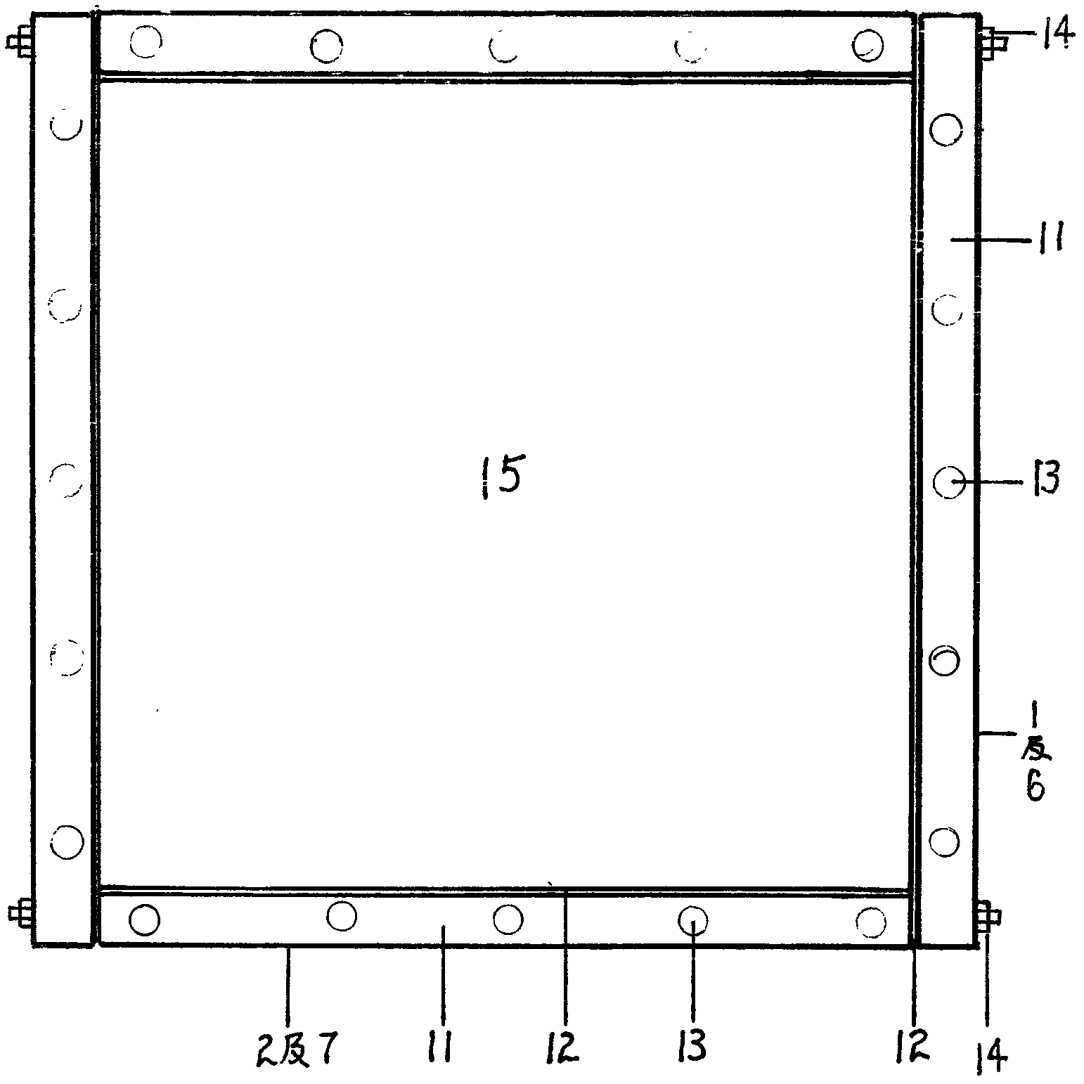 Technology for assembling building mold box through large-specification modular multi-shaped steel formworks