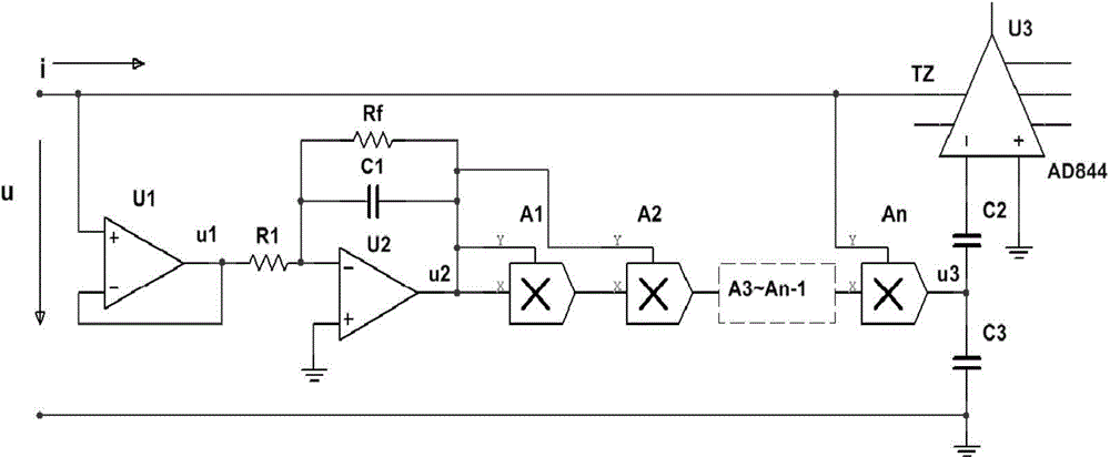 Realizing circuit of memory container and realizing method of memory container circuit of any order