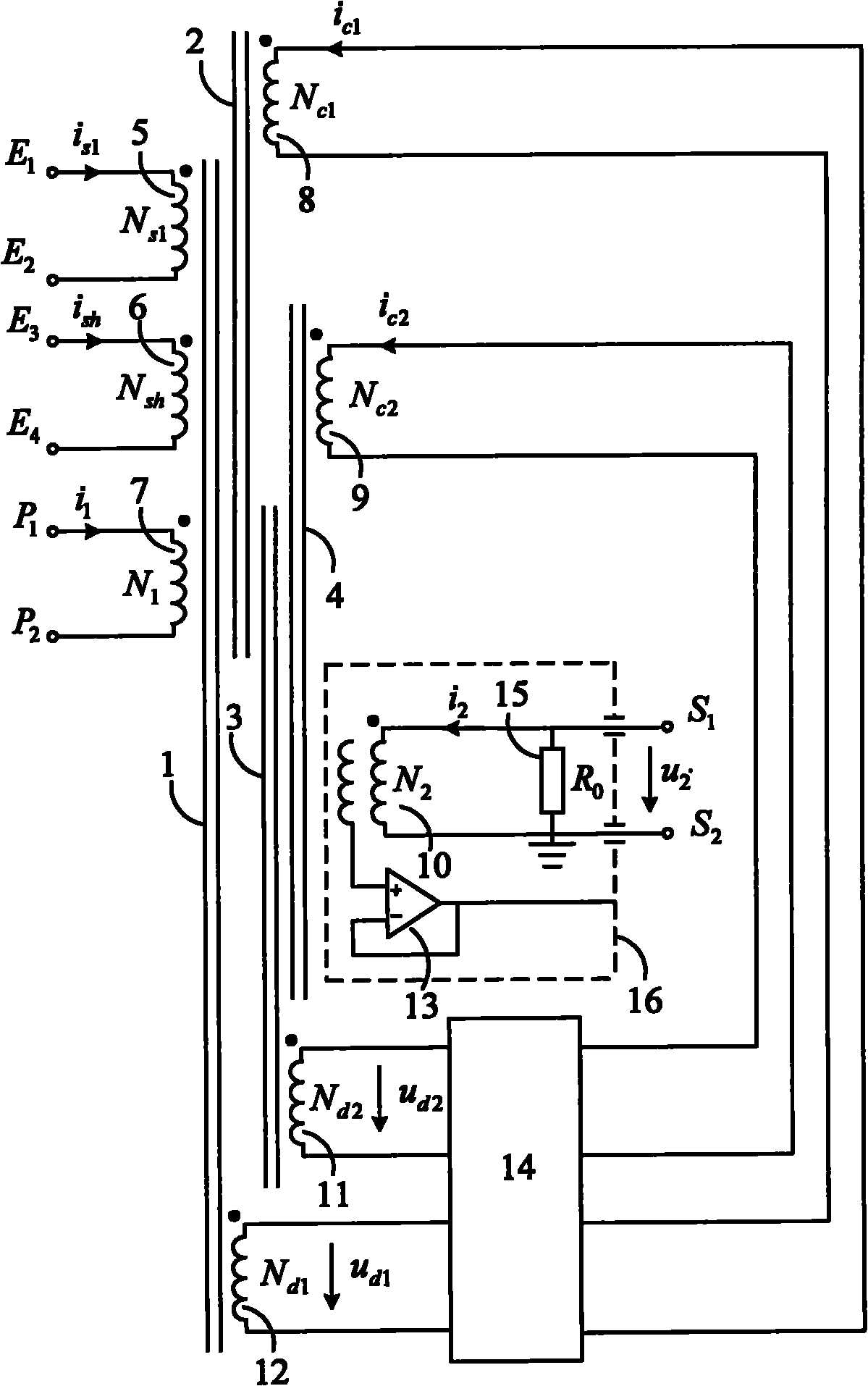 Periodic non-sinusoidal wave reference of electronic current transformer with current booster