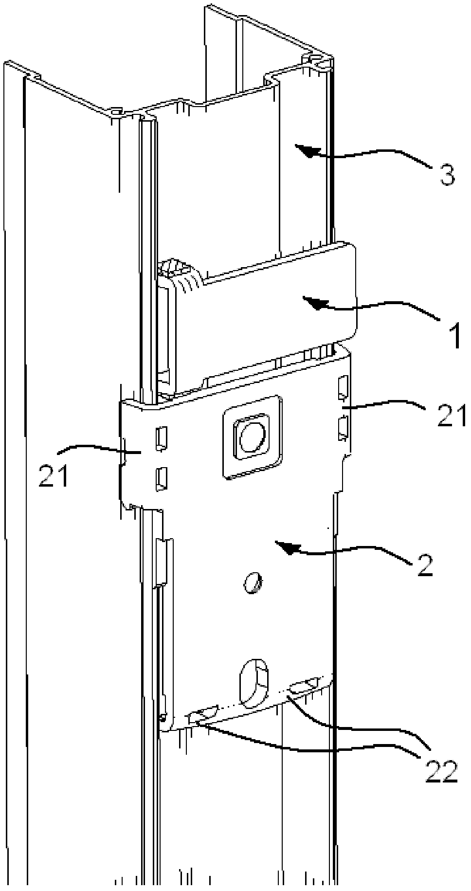 Installation system used for power source distribution device