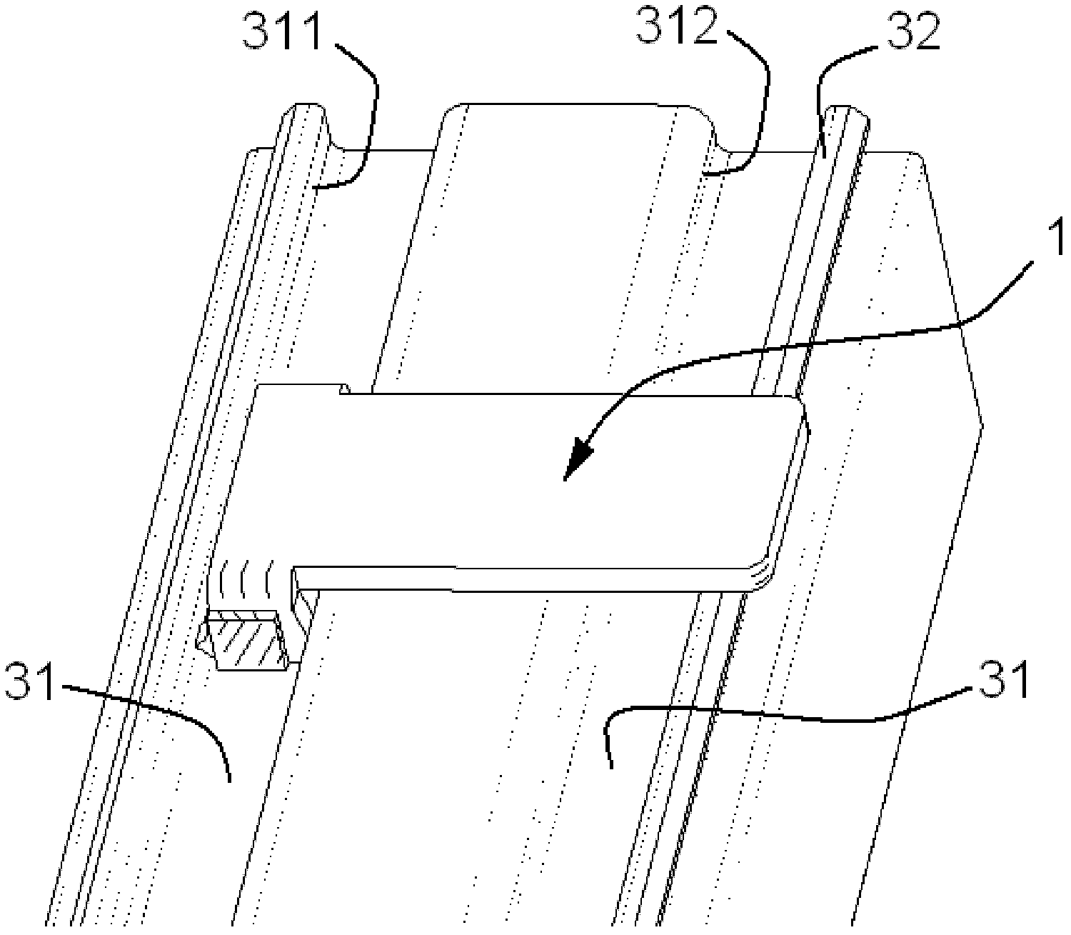 Installation system used for power source distribution device