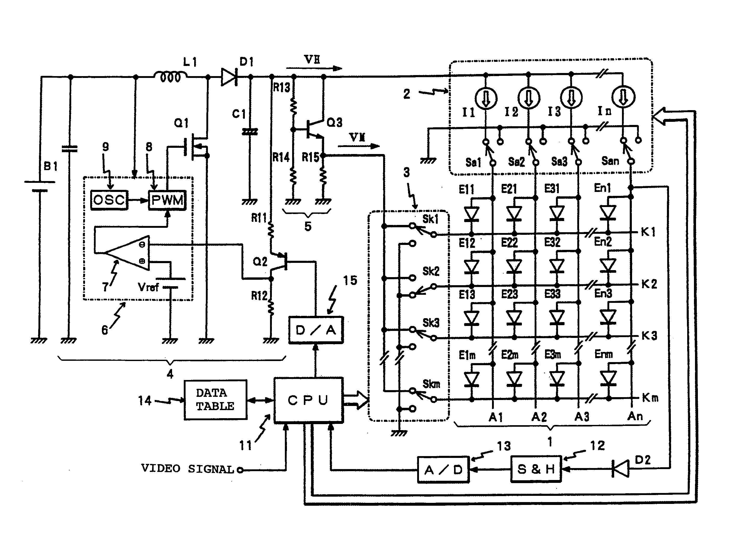 Driving apparatus and driving method of light emitting display panel