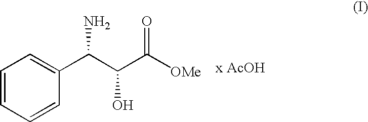 Process for the preparation of (2r,3s)-3-phenylisoserine methyl ester acetate salt
