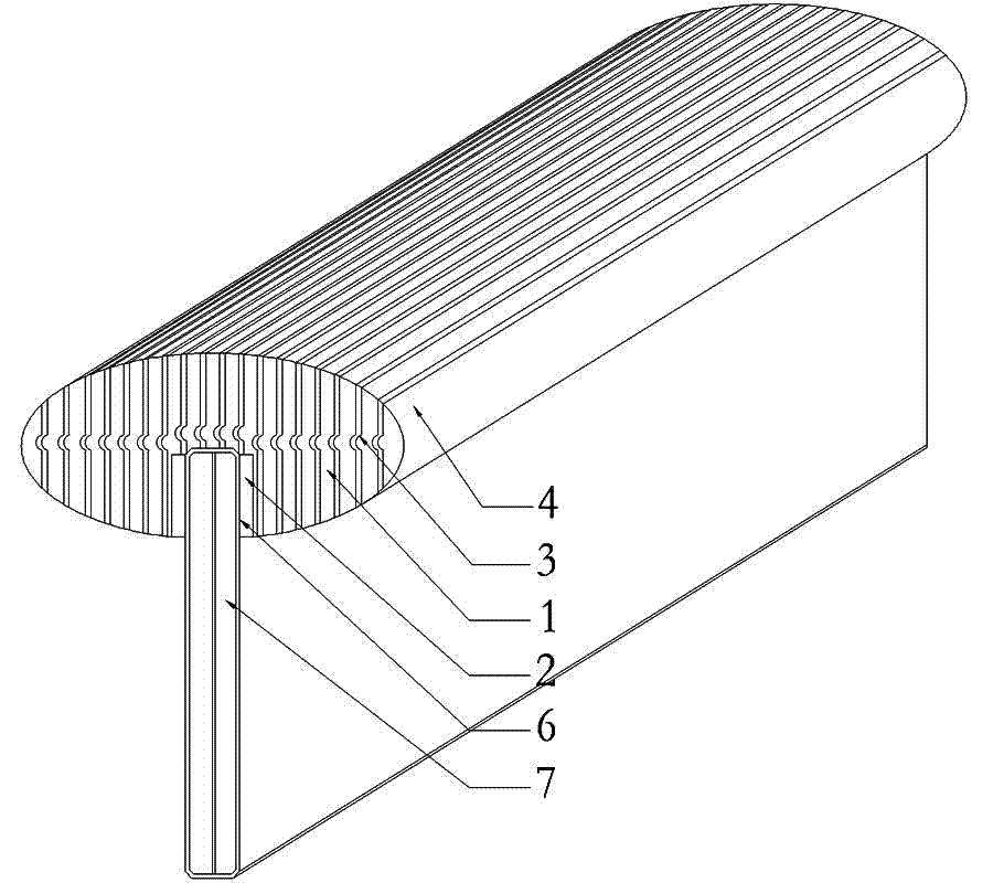 Glass panel and solid-wood handrail insert sheet combined mounting structure and mounting method thereof