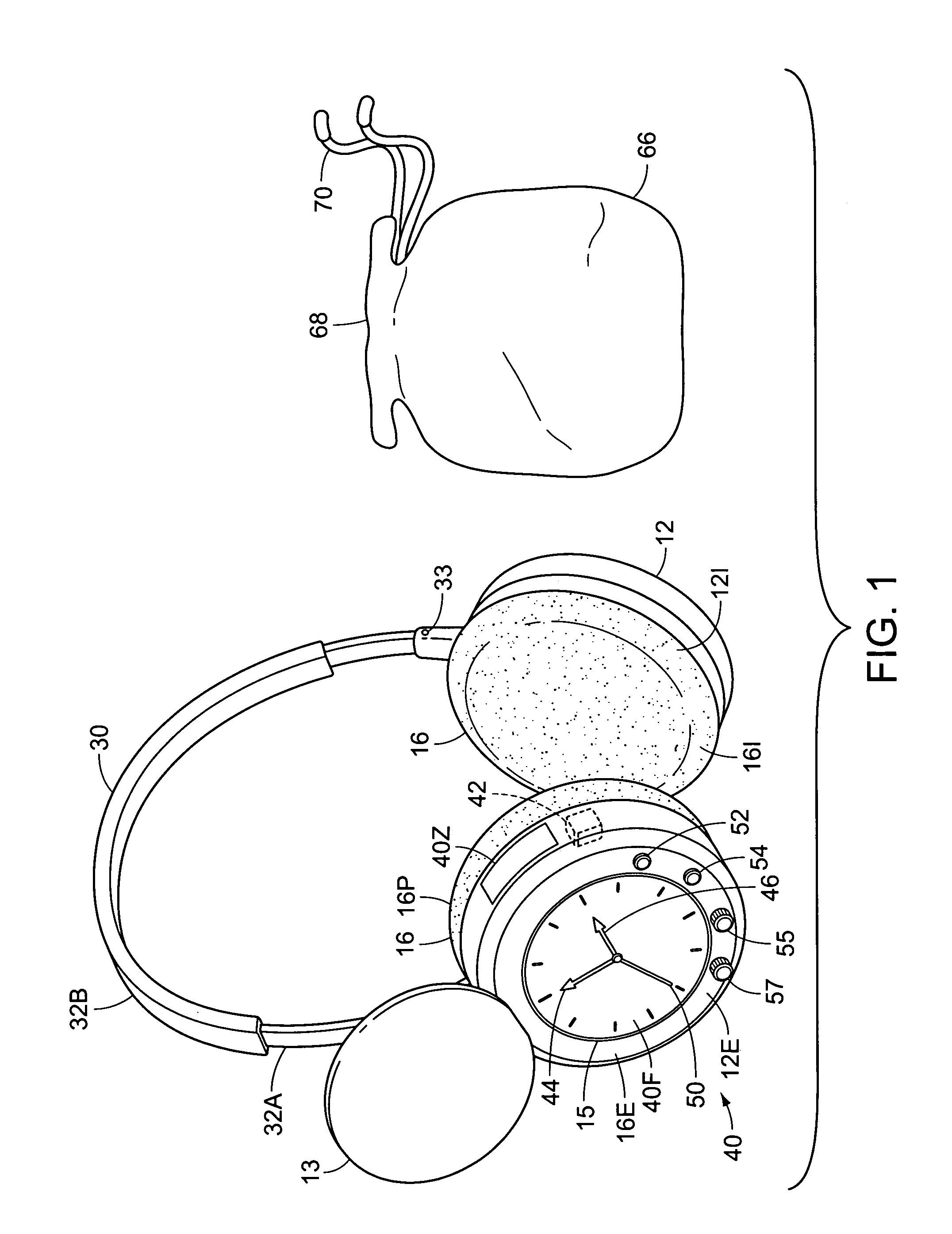 Combination noise blocking headset and alarm clock