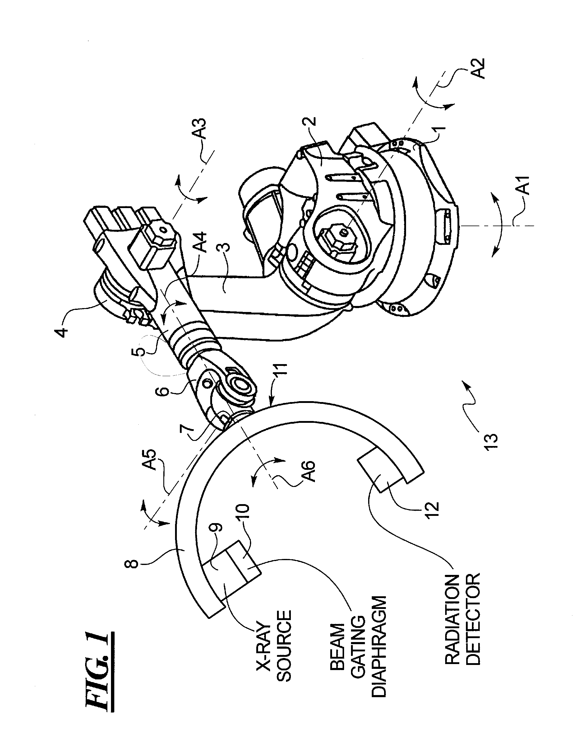 Method and apparatus for conducting an interventional procedure involving heart valves using a robot-based x-ray device