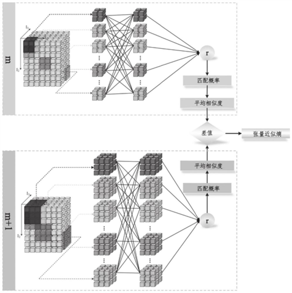 Sleep physiological signal feature extraction method and system based on tensor complexity