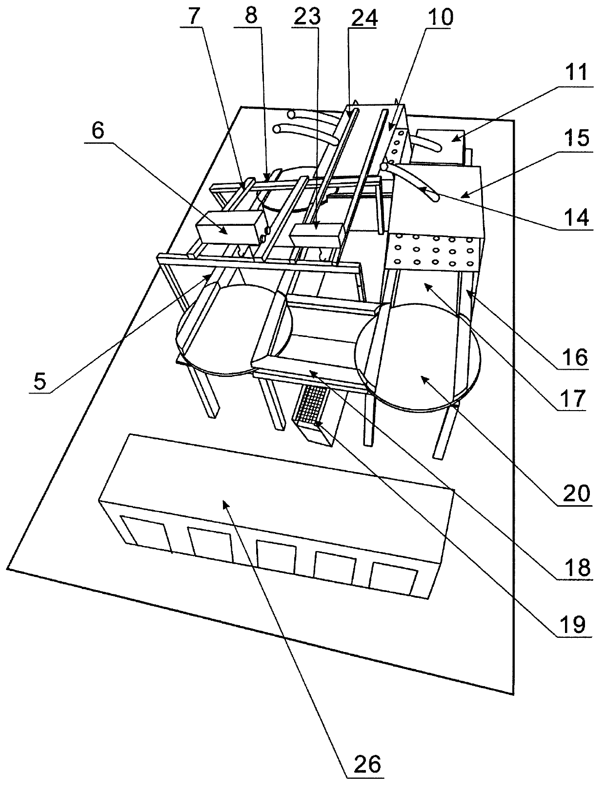 Method and system for carrying out thermal treatment on household garbage by using brick kiln