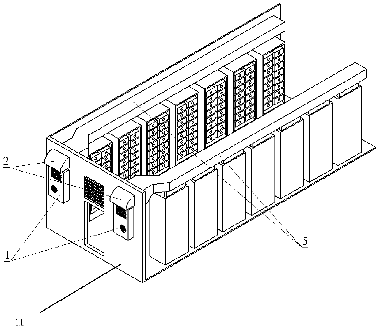 Energy storage container temperature control system and temperature control method