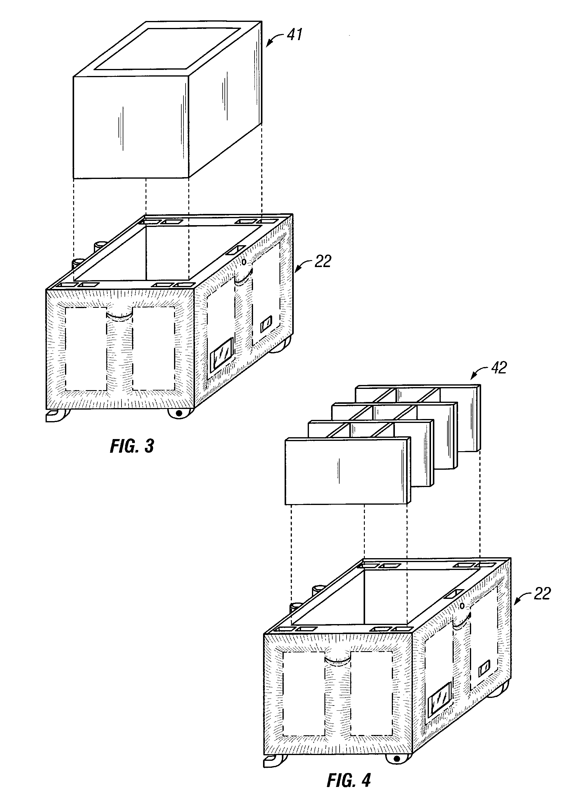 Transportable containers apparatus and method