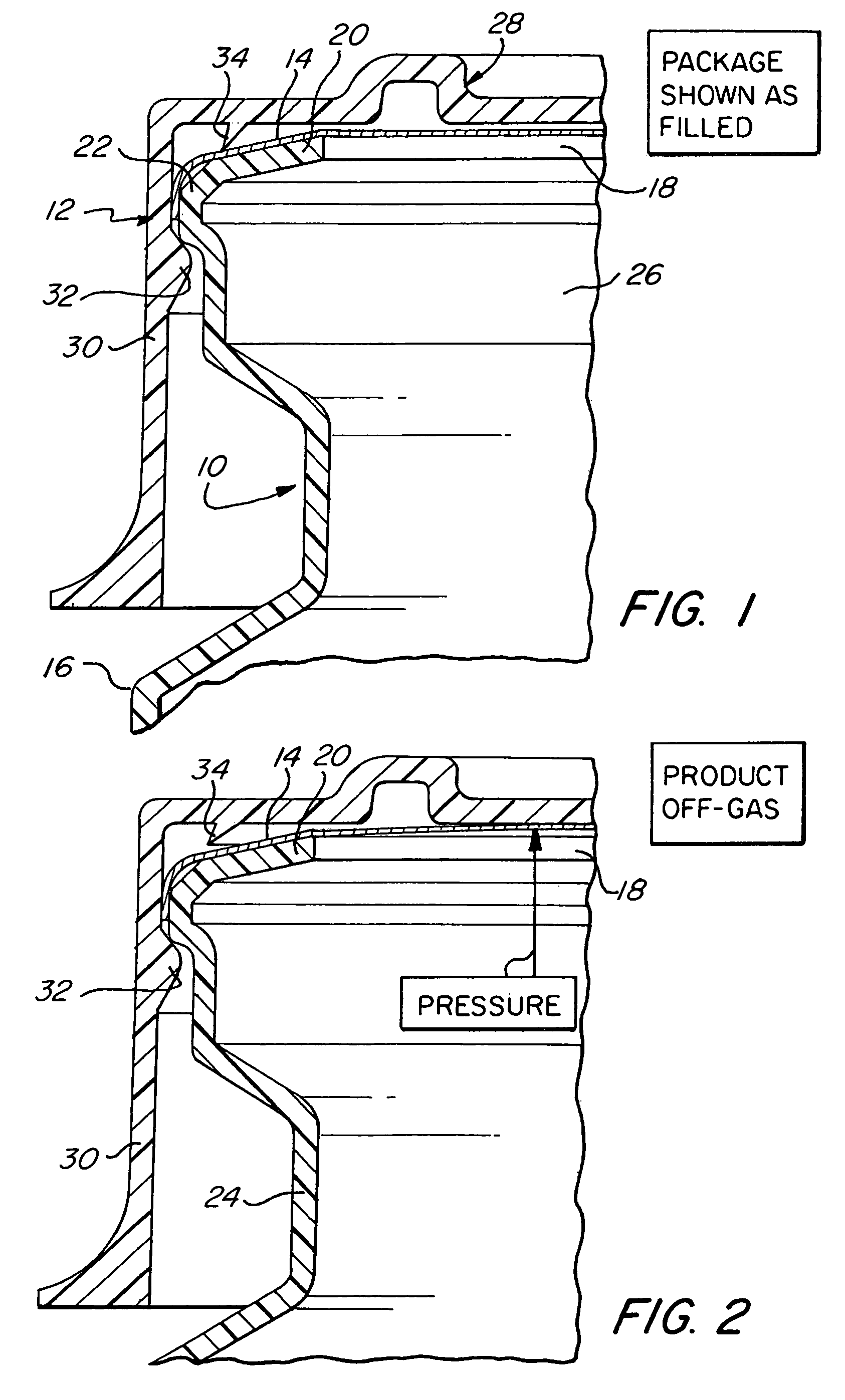 Container with venting closure assembly