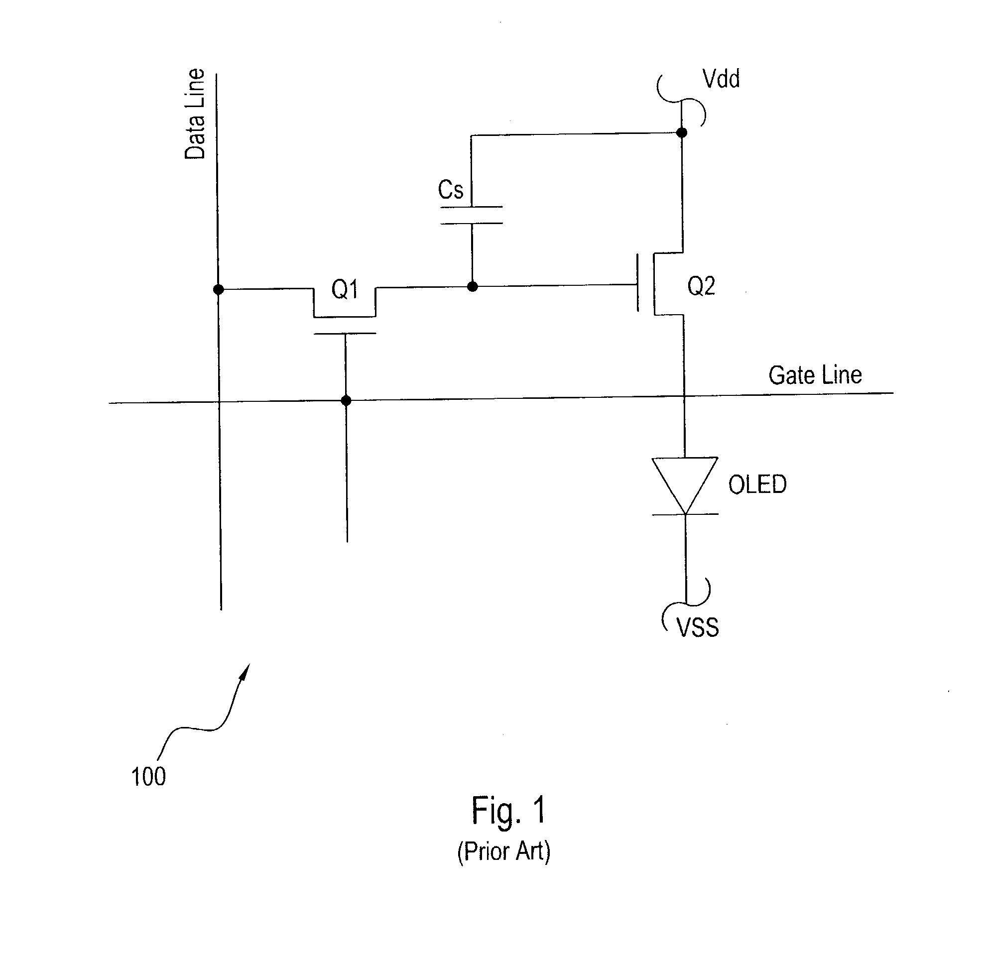 Active matrix oled voltage drive pixel circuit