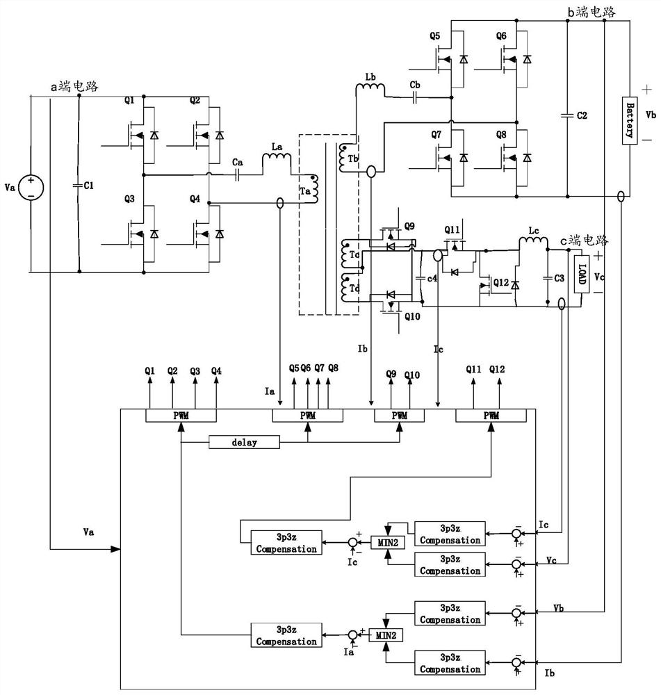 Transformer-controlled double-path charging circuit and control method thereof