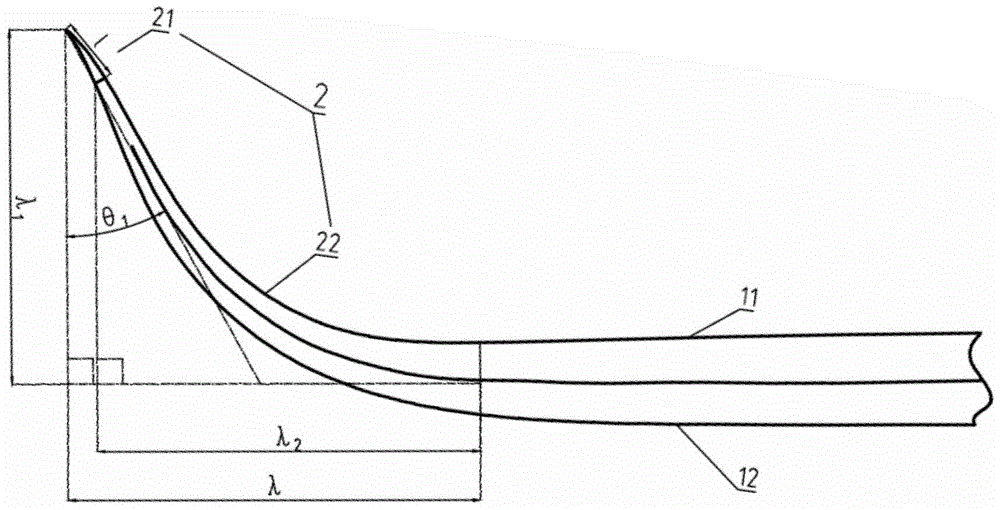 A megawatt class wind power generator blade with blade tip spoiler structure and forming method thereof