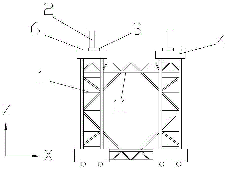 A bridge deck crane structure