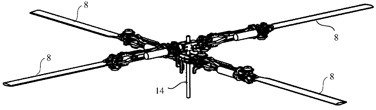 A folding rotor mechanism