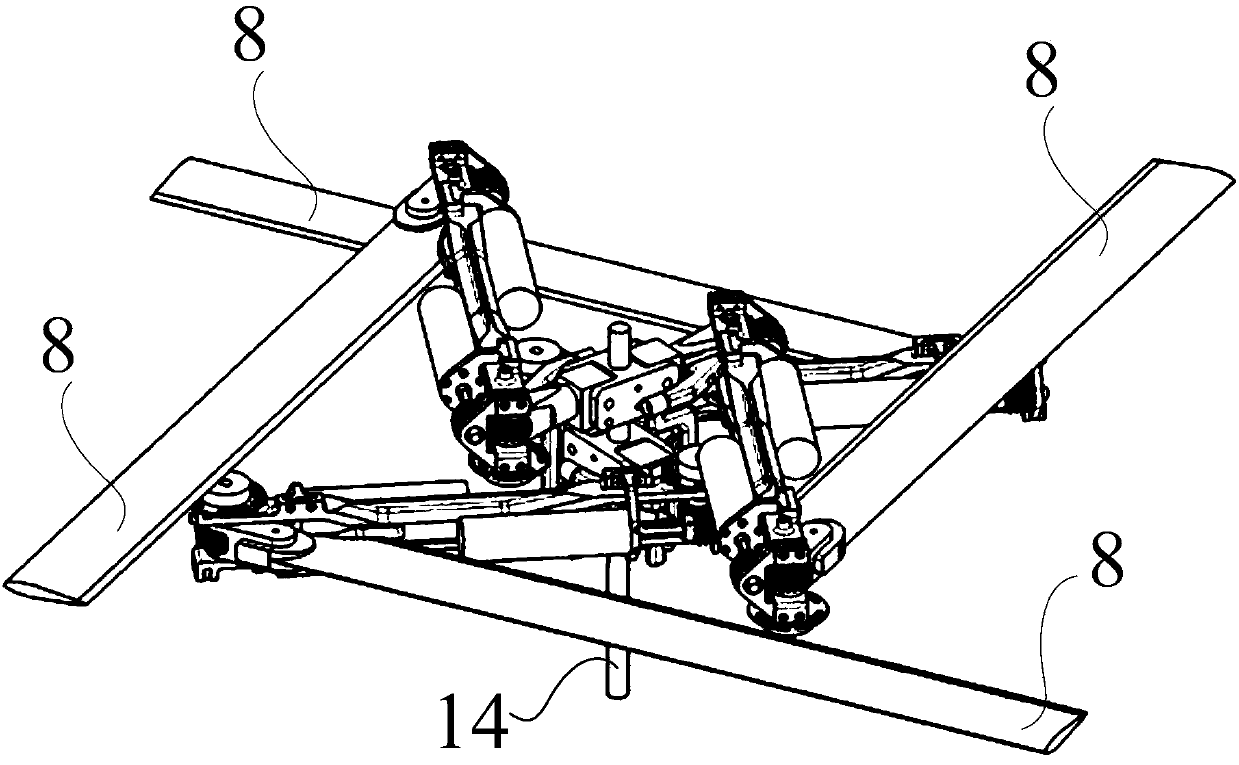 A folding rotor mechanism
