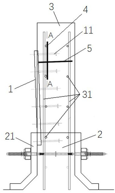 Installation method of trough-type embedded parts in underground comprehensive pipe gallery