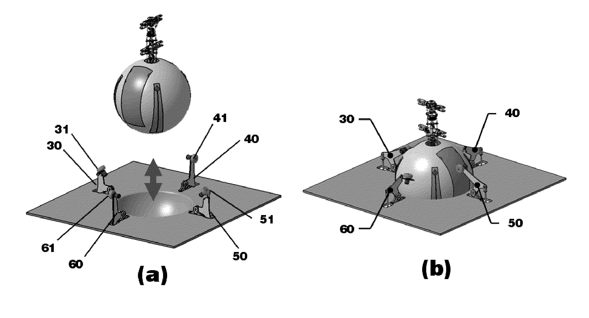 Unmanned aerial vehicle having spherical loading portion and unmanned ground vehicle therefor