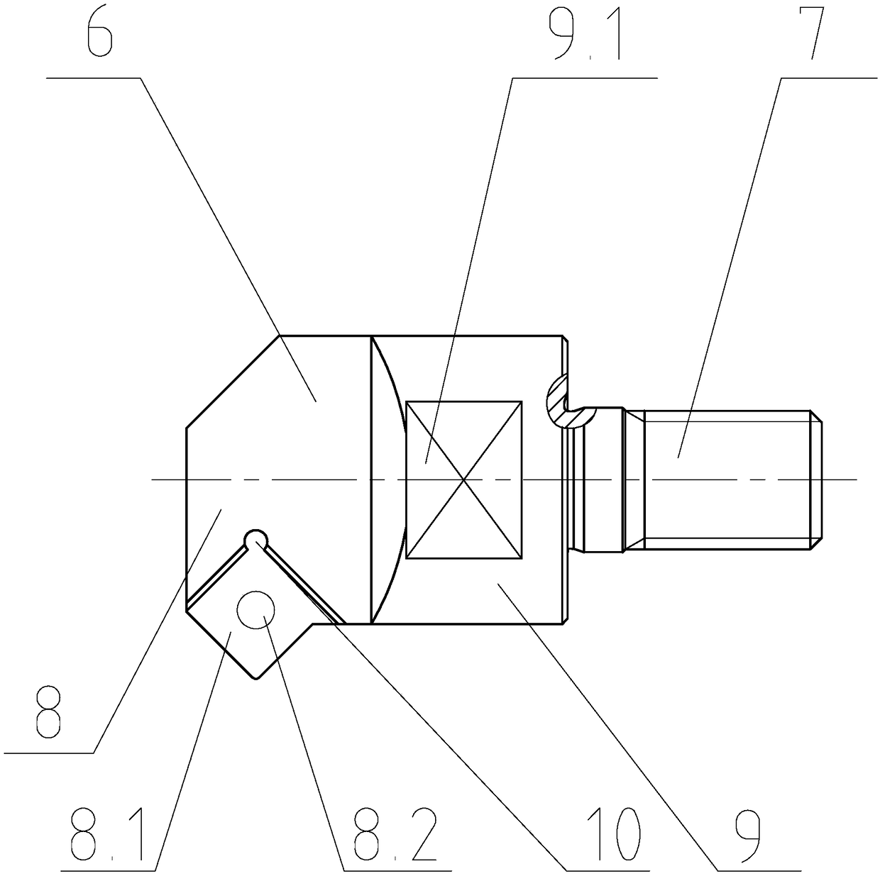 Cutter bit for machining ball threads and cutter therefor