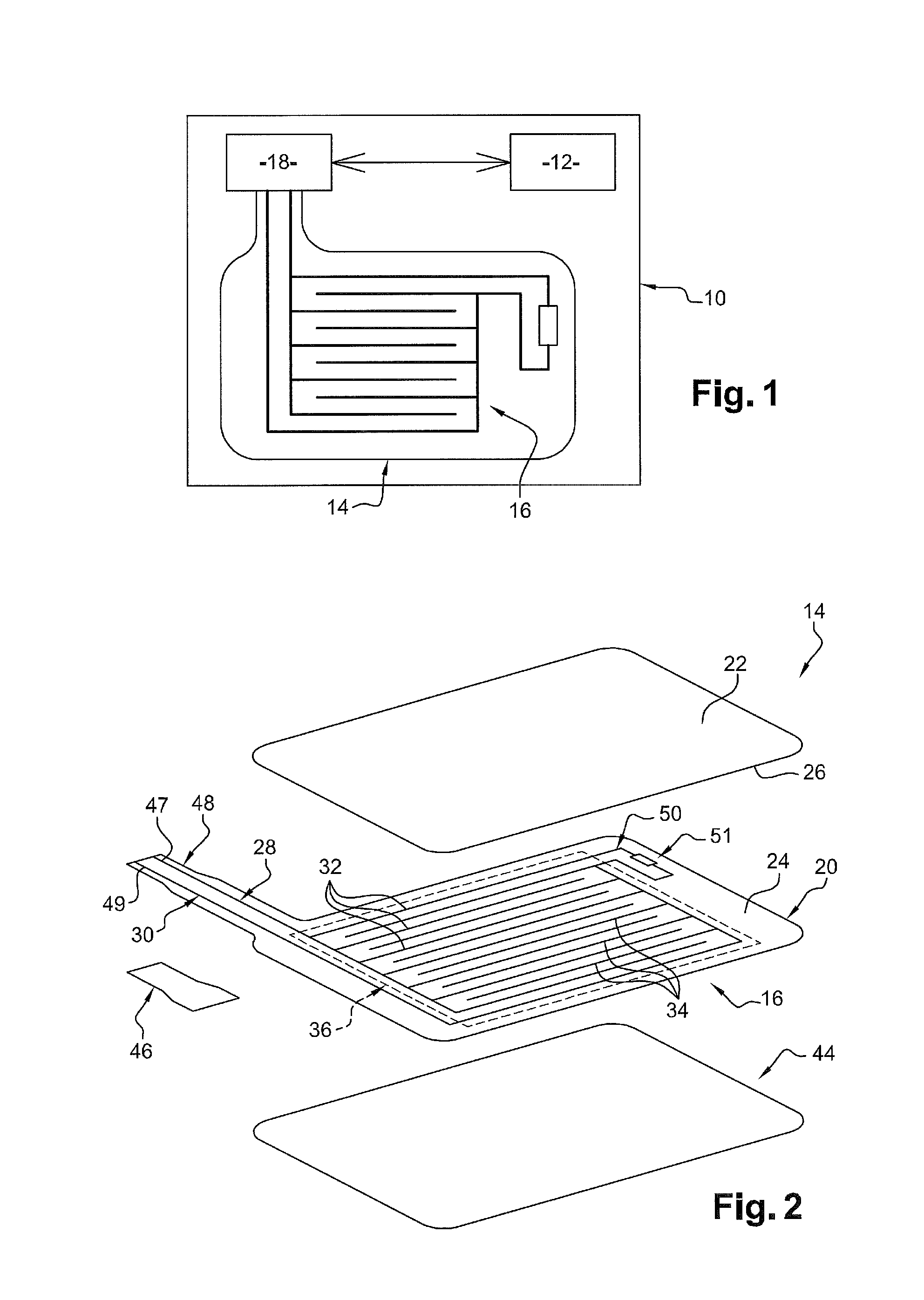 Pressure sensitive transducer assembly and control method for a system including such an assembly