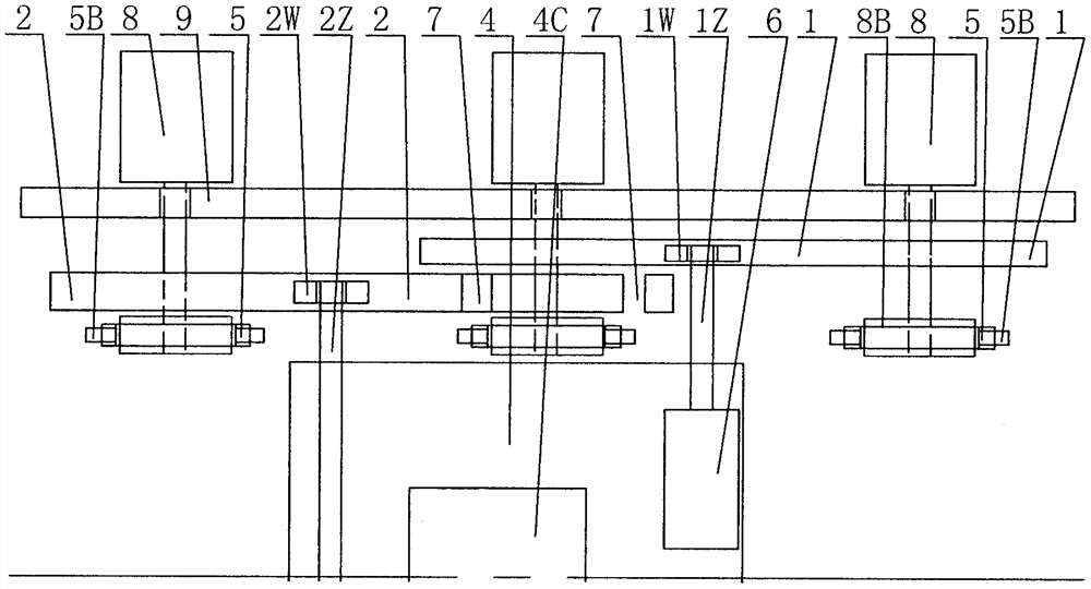 Storage rack with horizontal shelf capable of vertically moving