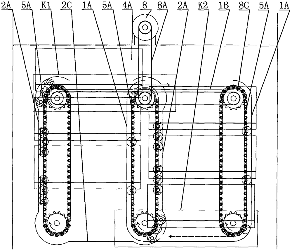 Storage rack with horizontal shelf capable of vertically moving