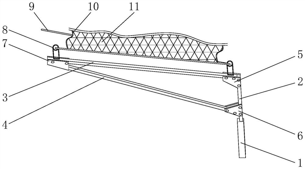 Building horizontal safety picking net type steel structure