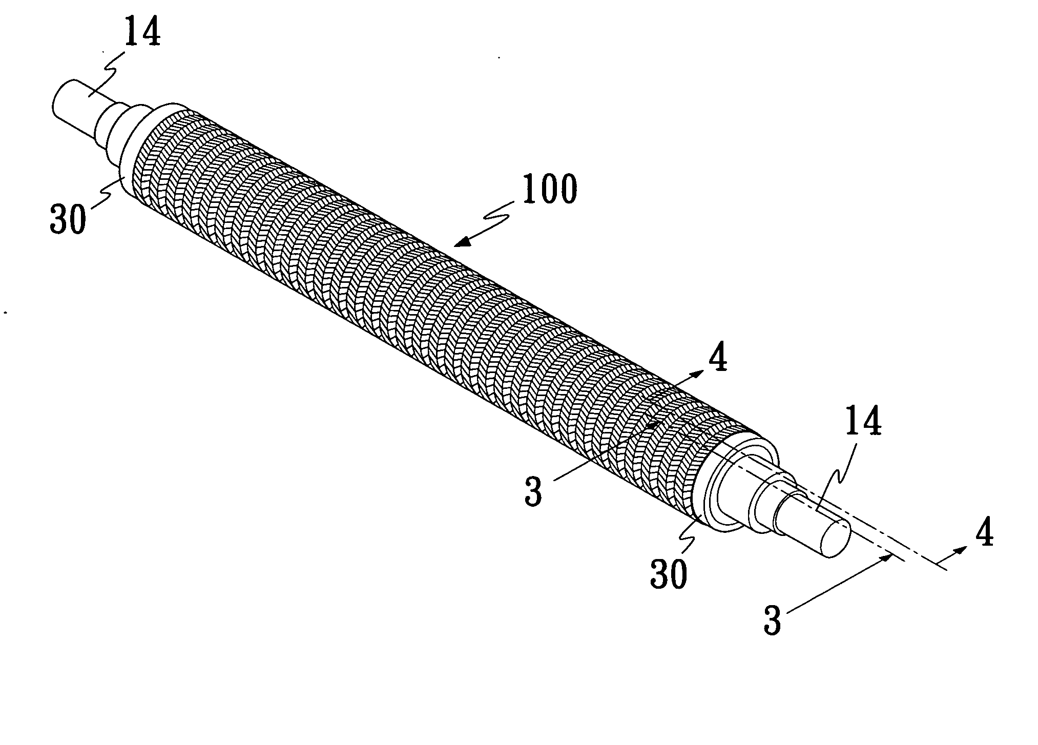 Structure of pattern pressing roller