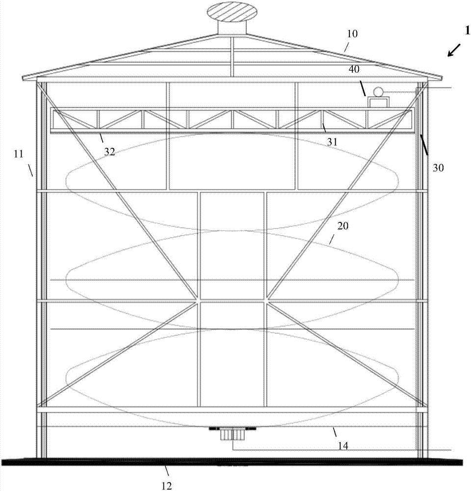 Gas storage cabinet and method for exhausting gas to outside under constant pressure