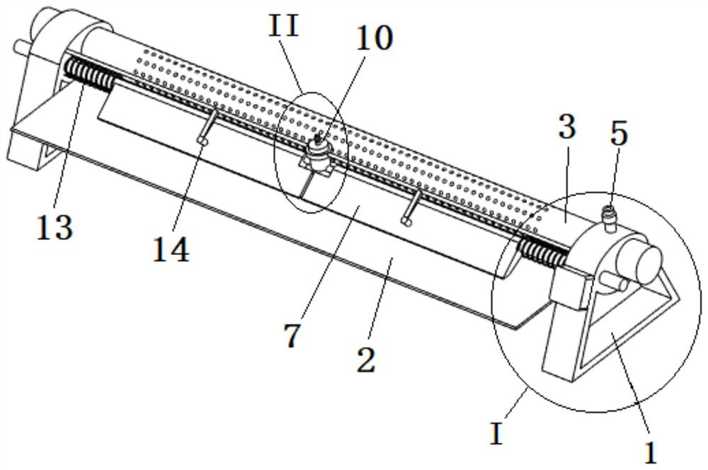 An industrial textile product conveying device
