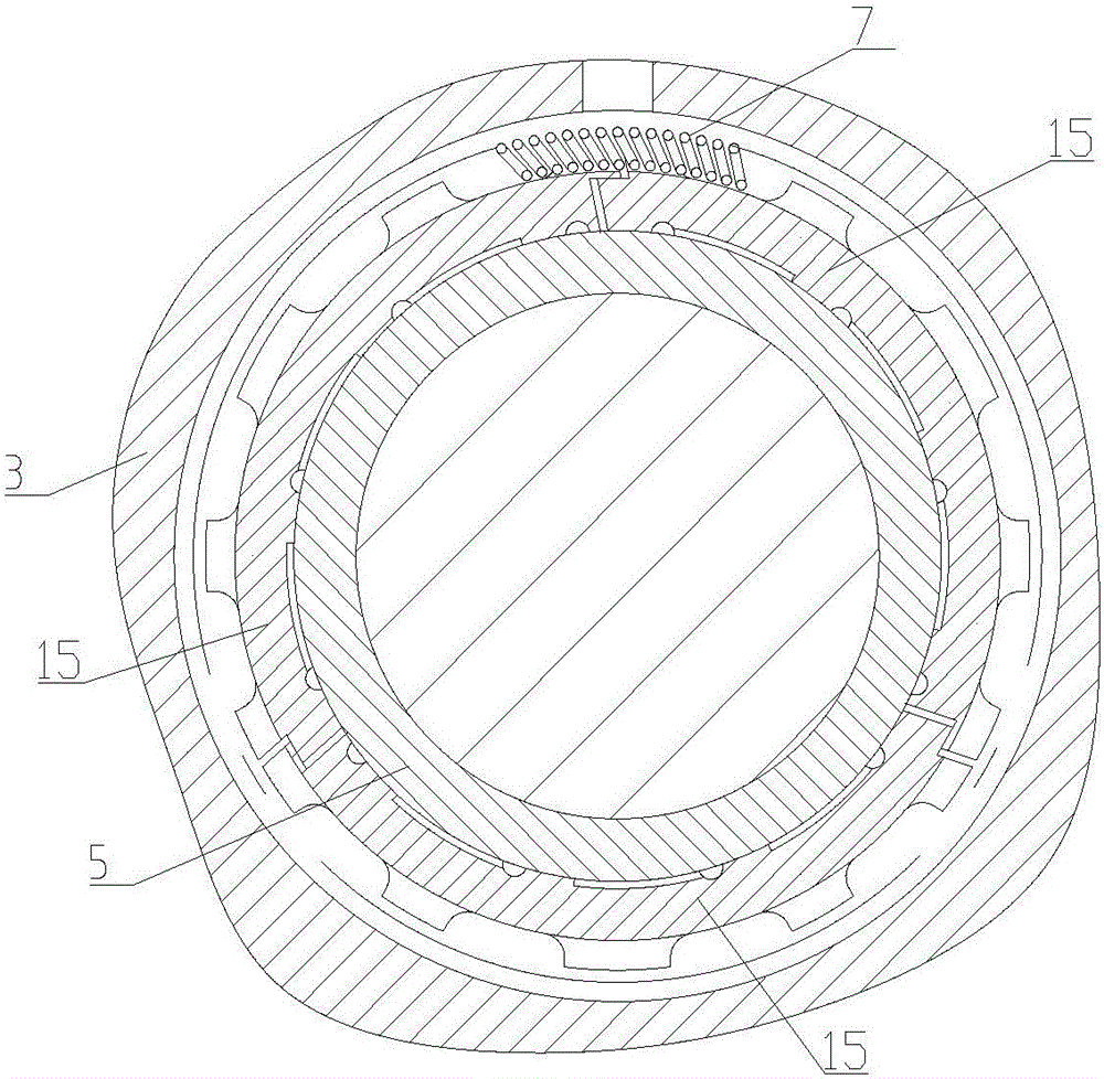 Circumferential sectioned helium sealing device for oxygen turbine pump of hydrogen oxygen engine