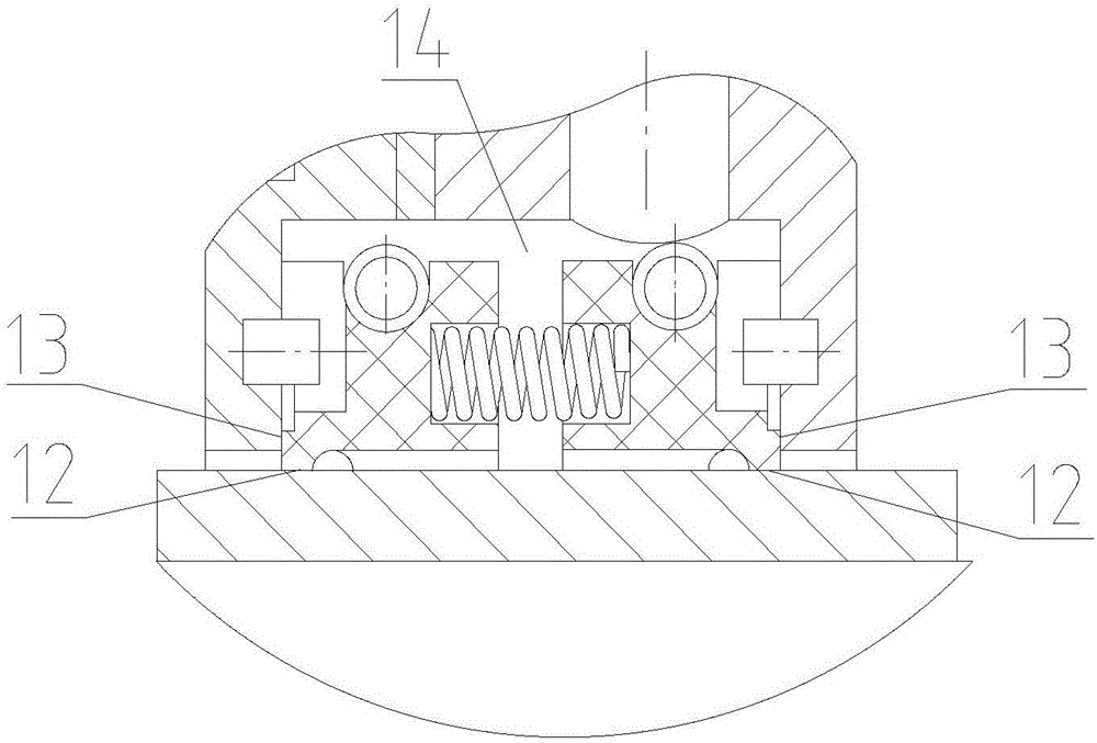 Circumferential sectioned helium sealing device for oxygen turbine pump of hydrogen oxygen engine