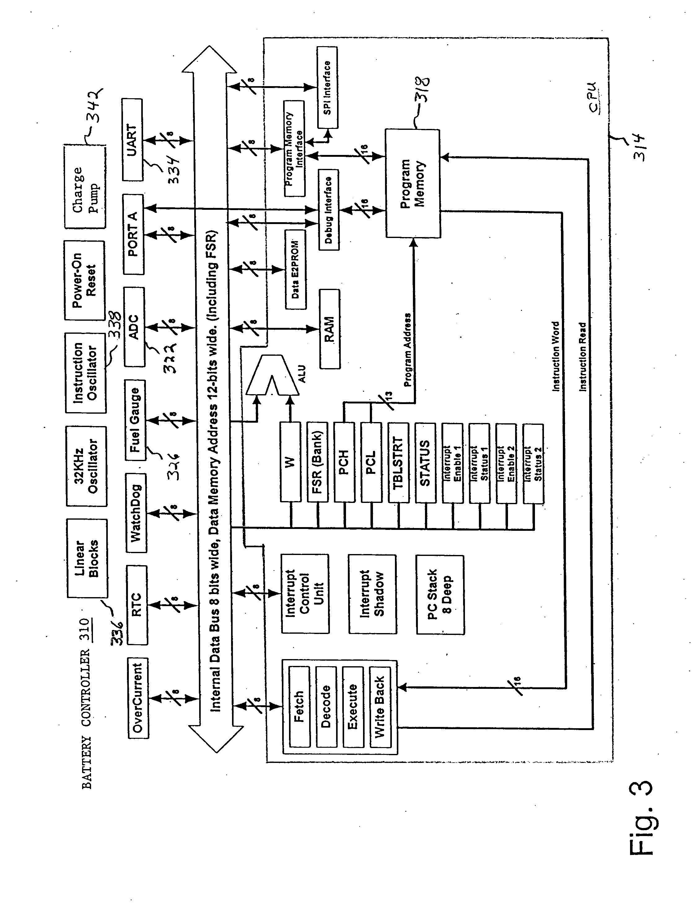 System and method for efficiently implementing a battery controller for an electronic device