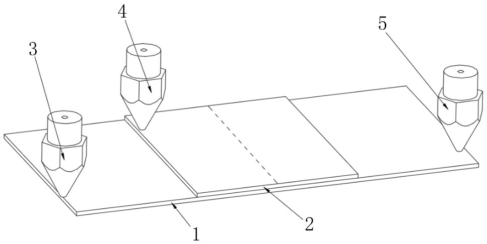 Three-nozzle layered collaborative printing method