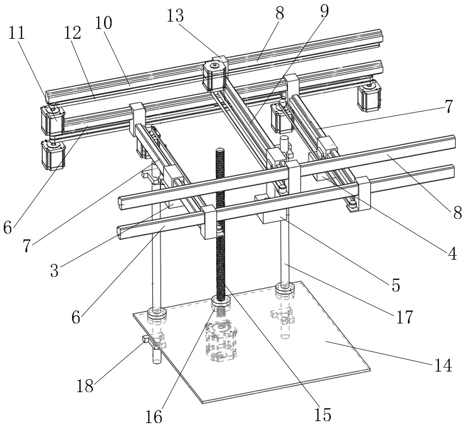 Three-nozzle layered collaborative printing method