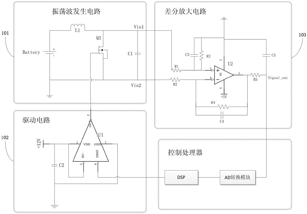 Battery capacity on-line measuring system and measuring method based on damped oscillation