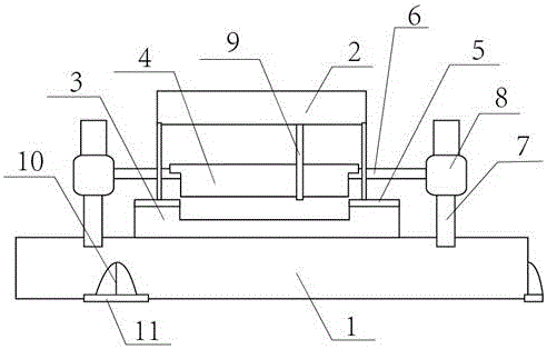 Three-column type positioning and stamping die