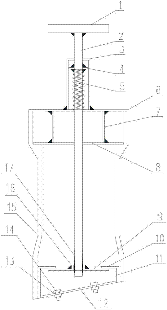 Device for fixing prefabricated beam bridge face water drain pipe