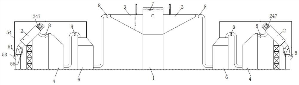 Power-consumption-free carbon dioxide multi-path recovery device in coal mine air shaft