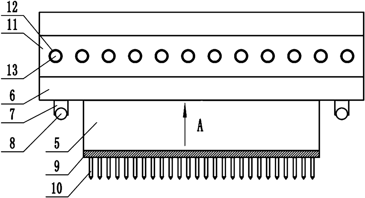 Bumping type spraying device for sweeping robot